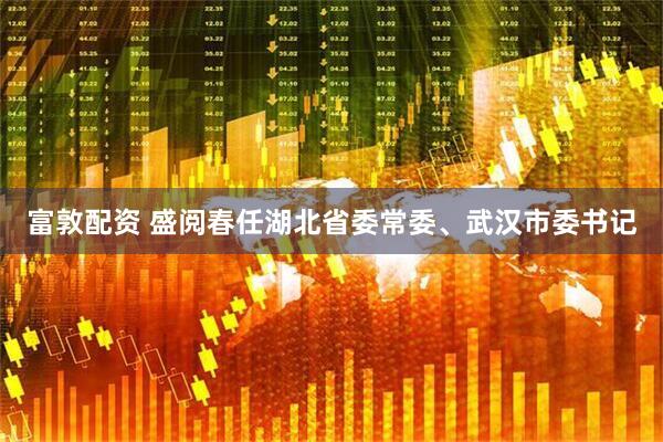 富敦配资 盛阅春任湖北省委常委、武汉市委书记