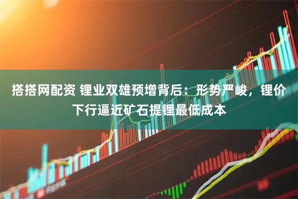 搭搭网配资 锂业双雄预增背后：形势严峻，锂价下行逼近矿石提锂最低成本